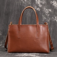 LUOKIR Genuine Leather Womens Handbag Top Layer Cowhide Shoulder Crossbody BagSimple And Versatile S