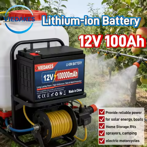12V LiFePO4 Battery 100000mAh Rechargeable lithium ion battery, for Sprayer RV Camping Solar Boat El