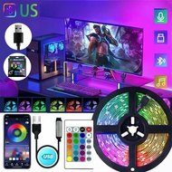 USB LED Strip Light 5V RGB 5050 Bluetooth APP Remote TV PC Desk Room Ambient Light Kit