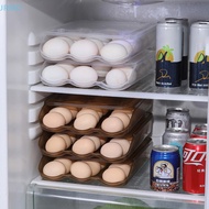 JRMO Self-Rolling Egg Storage Box 1/2/3Layer Egg Crisper Stackable Storage Kitchen Refrigerator Eggs Organizer Drawer-type Great HOT