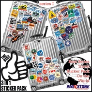 3in1 suitcase sticker set contains 3 packs / series i / airlines sticker / airforce sticker / airlin