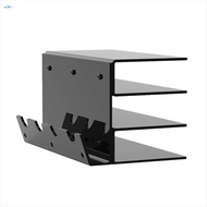 Keyboard Display Stand Acrylic 3 Tier Stand Frame Shelf for Study Room Exhibition Black