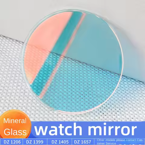 Flat glass 37.5mm stained glass mirror For Diesel DZ-1657 DZ1206 DZ1399 DZ1405 mineral glass transpa