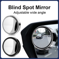 2-Piece Car Motorcycle Blind Spot Mirror 360 Rotatable Adjustable Mini Convex Mirror Car Blind Spot 