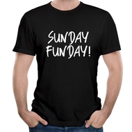T-shirt Sunday Funday Slim Fit Cool  Personalized Pure   Adult Funny TShirt Harajuku Tops Tees