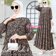 midi dress motif vania midi bahan rayon terbaru adem tebal halus nyaman gamis muslim jumbo modern terlaris m l xl xxl ld 110 120 130 baju lebaran wanita 2022