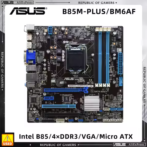 ASUS B85M-PLUS/BM6AF Motherboard LGA1150 Support i7-4790S i7-4770K i5-4670K 4590 4570 4460 i3-4360 C