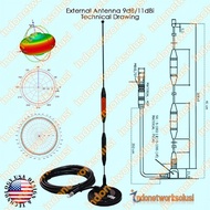ANTENA MODEM 4G LTE HUAWEI E5372 E5573 E5577 "SINGLE PORT" OMNI 11DBI - TARANJAYA