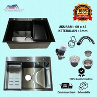 MODERN STAINLESS Steel KITCHEN SINK Dishwashing SINK/ 60x45