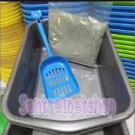 Litter Box Scoop + 1Kg Sand 1set toilet cat litter box