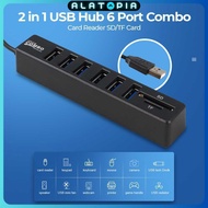Card Reader 8in1 USB 2.0 USB Hub USB 2.0 MicroSD SD TF Card - CB220602
