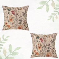 2pcs 18" X 18" Modern Bohemian Floral Print Soft Plush Pillow Covers, Zippered, Mixed Colors, Suitab