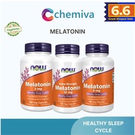[Fast Shipping] Now Foods, Melatonin 3 mg, 5 mg, Extra Strength 10 mg, Veg Capsules (Healthy Sleep C