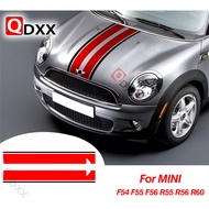 Car Hood Engine Cover Vinyl Decal Bonnet Stripe Stickers For MINI Cooper F55 F56 R56 Countryman R60 