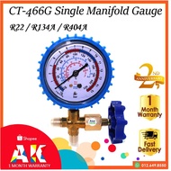 Single Manifold Gauge Tools R22 / R134a / R404a For Charging Gas