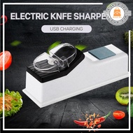 USB Electric Knife Sharpener Automatic Adjustable Sharpening Tool Scissor Sharpener Alat Elektrik Pengasah Pisau Dapur