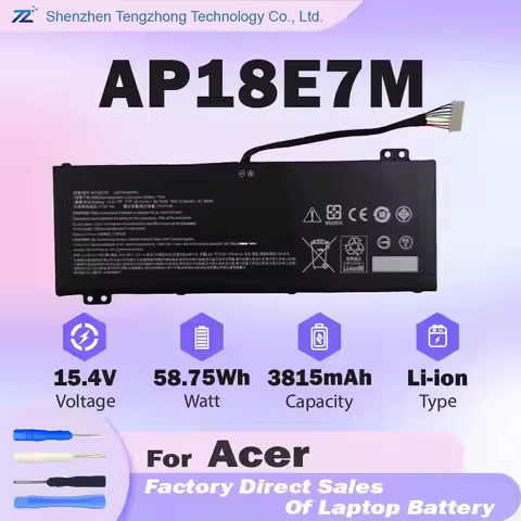 Laptop Battery AP18E7M for Acer Nitro 5 AN515-54 AN517-51 AN515-55 AN515-44 AN515-43 Nitro AN715-51 
