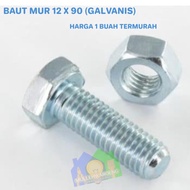 BAUT MUR M12 X 90 / BAUT MUR GALVANIS 12 X 90 / BAUT MUR MURAH 12X90MM
