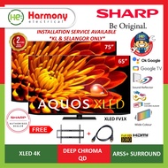 (NEW 2023) SHARP 4TC65FV1X / 4TC75FV1X 65" / 75" 4K UHD XLED Google TV FV1X Series Deep Chroma QD AQUOS Xtreme mini LED Smart TV + FREE HDMI + Bracket