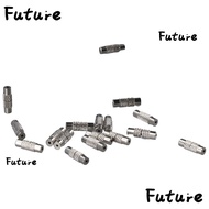 FUTURE 50pcs Barrel Clasps, Silver 50pcs Brass Screw Clasps, Screw Connector Fastener 12x4mm Brass B