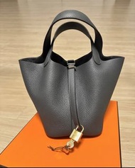Hermes Picotin Lock Bag Gris misty Clemence Leather