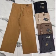 ALO EMBROIDERED CULOT PANTS MADE FROM PREMIUM SOFT JEANS MATERIAL