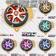 CVT Fan Cover Nmax Aerox New 155 Set Spinner Robot Motif CNC CVT Cover Nmax Aerox New 155
