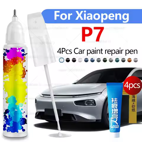 Car Paint Repair Pen For Xiaopeng P7 2020-2025 Paint Scratch Repair Accessories 4PCS Black White Gre