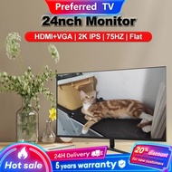 Monitor 24 Inch 2K 75HZ 19 Inch PC Monitor 1920*1080P Computer Monitor Frameless Curve Flat IPS