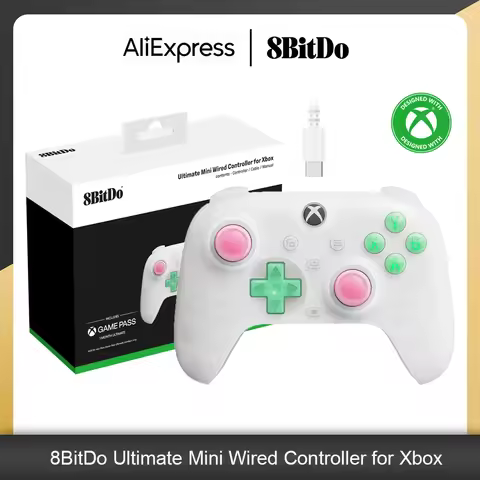 8BitDo Ultimate Mini Wired Controller with Game Pass Joystick for Xbox Series S/X, Xbox One, Windows