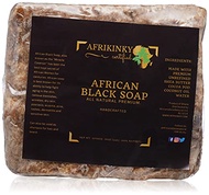 AFRIKINKY Premium Quality Authentic African Black Soap - Bulk 1lb Raw Organic Soap for Acne, Dry Ski