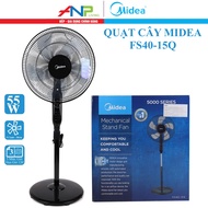 Quạt Điện 5 Cánh Midea FS40-15Q (Công suất 50W Chỉnh Gió 3 Tốc Độ Hẹn Giờ 120)