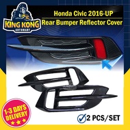 Honda Civic FC 2016-up rear bumper reflector Cover Carbon