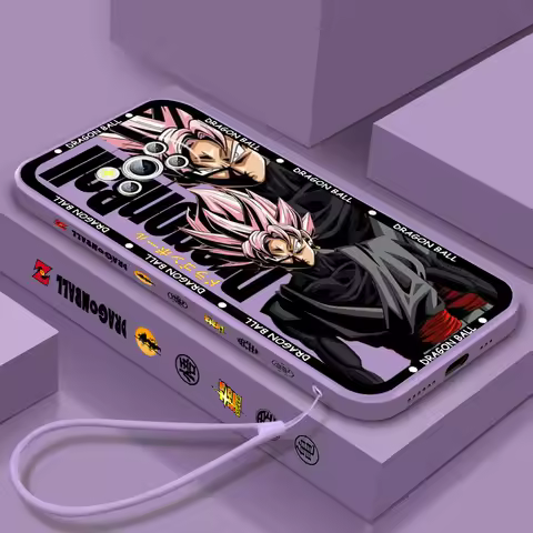 D-Dragon Ball Goku Black Liquid Left Rope For Xiaomi Mi Poco X5 X4 X3 M6 M5 M5S M4 M3 F5 F4 F3 C55 C