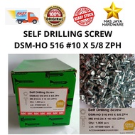 500 /1000PCS 516 / MK516 / NB516 DSM-HO #10X5/8 ZPH SELF DRILLING SCREW / SKRU BESI C CHANNEL BUMBUN