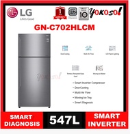 LG GN-C702HLCM 547L Top Freezer Fridge in Platinum Silver Finish / Multi Air Flow / Inverter
