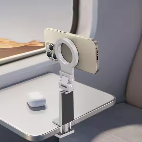 Magnetic Airplane Phone Holder Mount For Magsafe Travel Essential Accessory Foldable Handsfree Phone