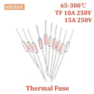 5Pcs TF Thermal Fuse RY 10A 15A 250V Temperature Control Thermostat Switch 65C 73C 75C 85C 100C 165C 172C 185C 192C 200C 216C 240C 280C 300C