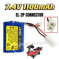 Battery Rechargeable 7.4V 1100mah Battery Boat RC UD1901