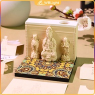 ปฏิทินชิ้นเวลา WBLight 2025ปฏิทินตั้งโต๊ะเครื่องประดับงานฝีมือสร้างสรรค์ตกแต่งบ้าน3มิติแผ่นบันทึกควา