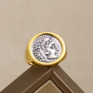 Hercules Ancient Coin Ring Greece Men Women s Sterling Silver Jewelry