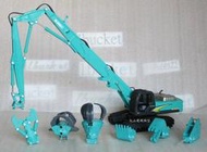 [丸山建機模型店] - - -KOBELCO SK350D 1/43長手破壞剪挖土機模型+手工製六款工具模型
