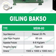 Mesin Giling Bakso Mahkota Mbm-60 + Mesin Diesel Terrbaguss