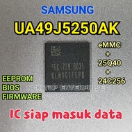SAMSUNG UA49J5250AK IC eMMC + 25Q40CL + 24C256 EEPROM / BIOS / FIRMWARE UA49J5250 KLM4G1FEPD-B031 BN