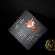 Jewelry Card Jewelry Listing Card Blessing Meaning Deer Pattern Bracelet Back Card Necklace Jewelry 