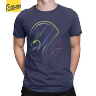 Ayrton Senna Helmet Pattern Men's T-Shirt Cotton 1 Unique Design Clothing Short Sleeves Round Neck G