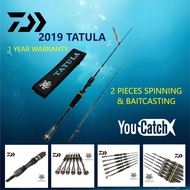 YOUCATCH 2019 DAIWA TATULA 2 PIECES SPINNING 602MS 662MHS &BAITCASTING 602MB 602MHB 672MHB ROD WITH 