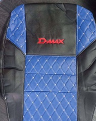 🔥ส่งฟรี🔥 1 คู่ หุ้มเบาะรถยนต์แบบสวมทับ คู่หน้า  ลาย 5D  ISUZU D-MAX ปี 2005-2011 สีน้ำเงิน-ดำ BLU-BL (N /LINE 1 )