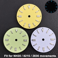 NH35 Watch Dial Blue Green Luminescent Dial Suitable For NH35 Miyota8215ET2836 Movement Watch Dial A