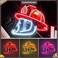Autowholesaler Led Light Firefighter Helmet Design Firefighter Helmet Neon Sign Led Lamp Brighten Up